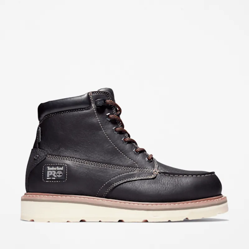 Timberland Men's Gridworks 6" Soft Toe Waterproof Work Boot in Black sold by Timberland