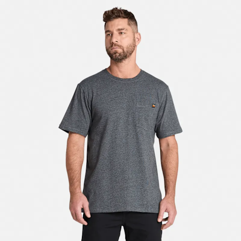 Men's Timberland PRO® Core Pocket T-Shirt in Dpest Grey Hthr made by Timberland