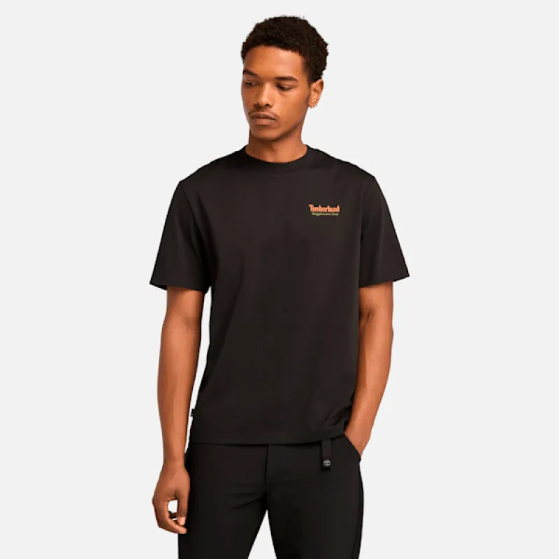 Timberland Men's Rugged Active Gear Back Graphic T-Shirt in Black sold by Timberland