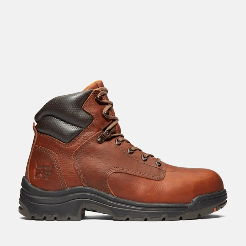 Timberland Men's TiTAN 6" Alloy Toe Work Boot in Brown sold by Timberland