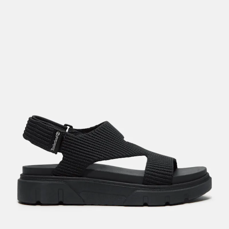 Timberland Women's Greyfield Backstrap Sandal in Black Knit sold by Timberland