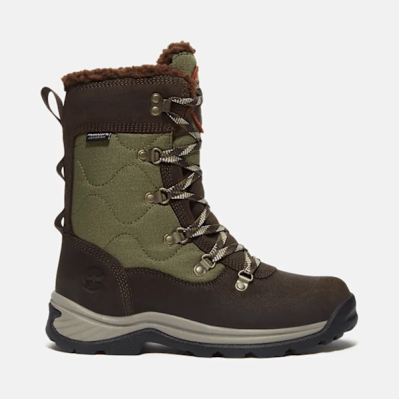Timberland Women's Chocorua Tall Lace-Up Waterproof Snow Boot in Dark BrownGrain sold by Timberland