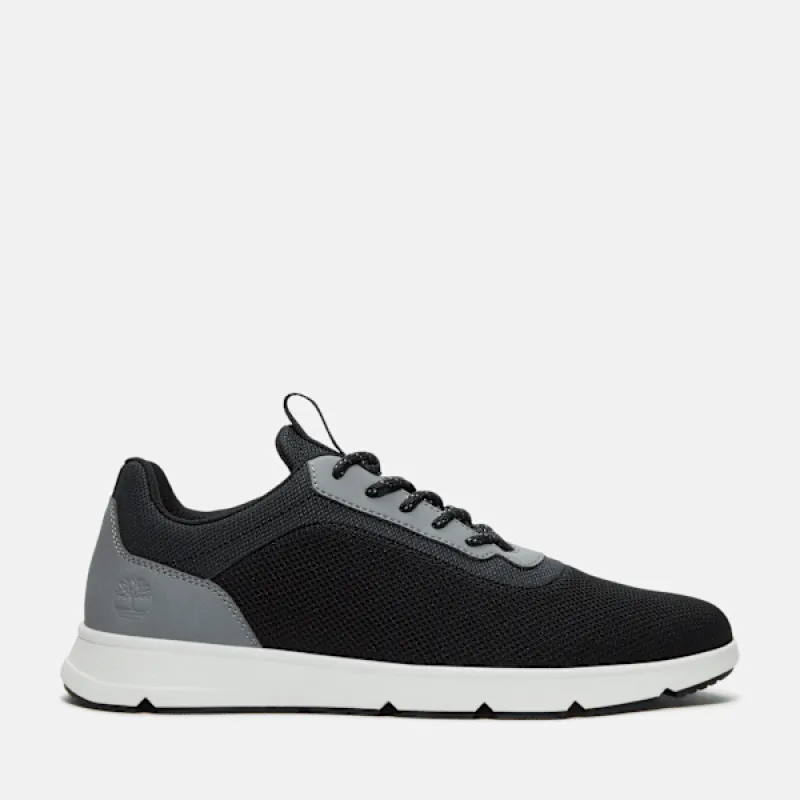 Timberland Men's Parker Street Low Lace-Up Sneaker in Black Knit sold by Timberland