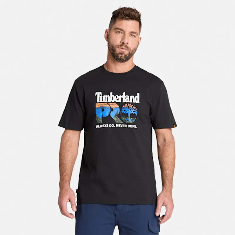 Men's Timberland PRO® Core Logo T-Shirt in Black sold by Timberland