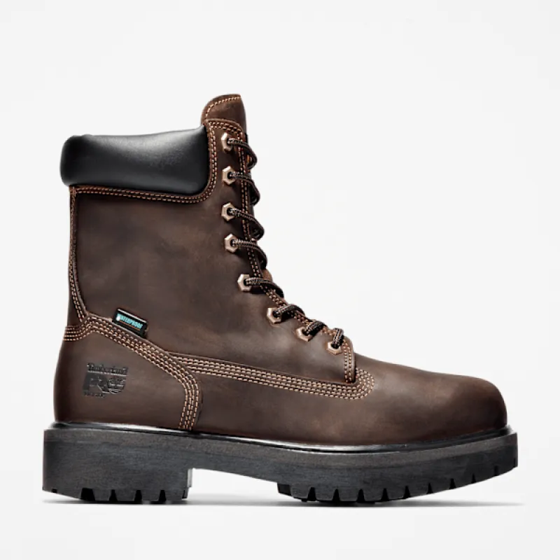 Timberland Men's Direct Attach 8" Soft Toe Waterproof Insulated Work Boot in Dark Brown sold by Timberland