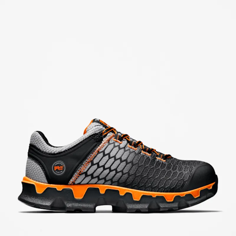 Timberland Men's Powertrain Sport Alloy Toe SD35 Work Sneaker in Grey sold by Timberland
