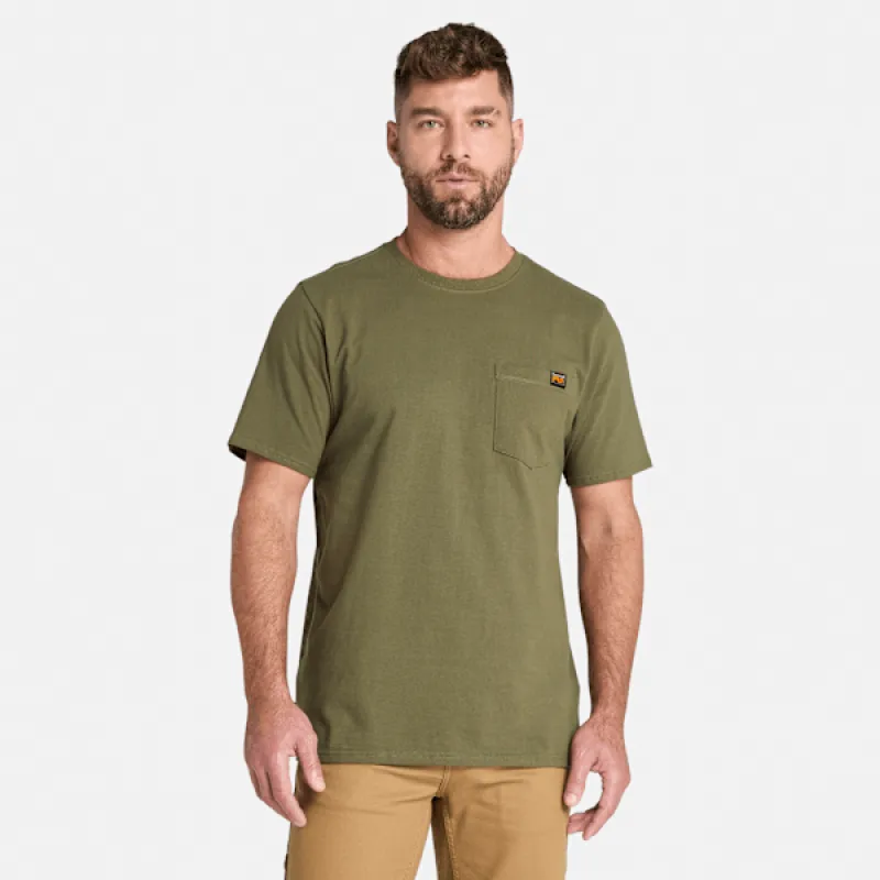 Men's Timberland PRO® Core Pocket T-Shirt in Olive Night sold by Timberland