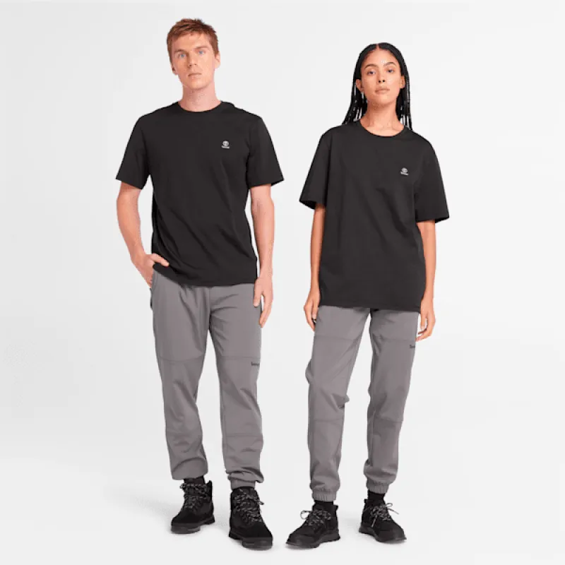 Timberland Short Sleeve Woven Badge T-Shirt in Black made by Timberland