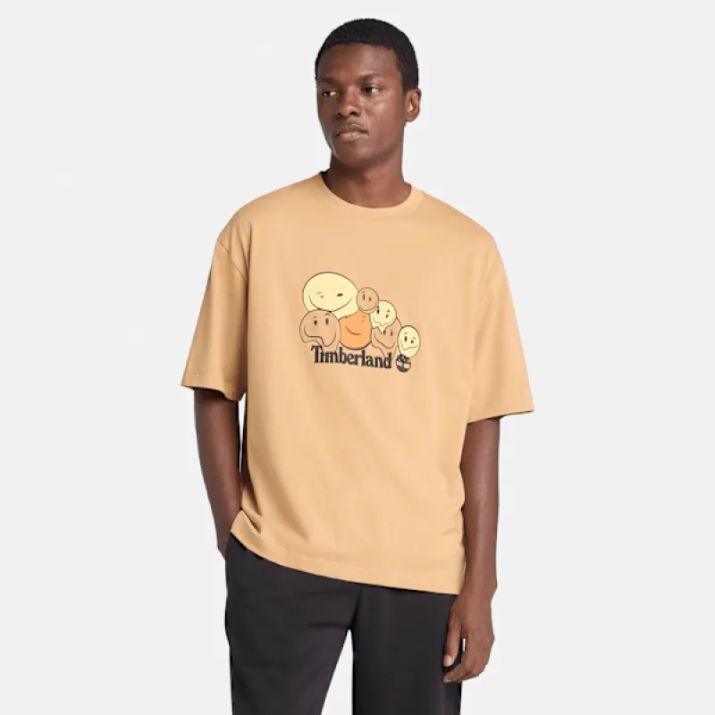 Timberland Men's "Shades of Happiness" T-Shirt in Light Wheat B sold by Timberland