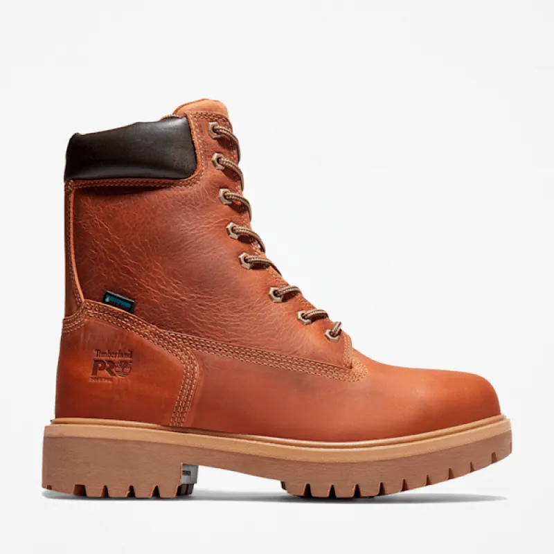 Timberland Men's Direct Attach 8" Soft Toe Waterproof Insulated Work Boot in Brown sold by Timberland