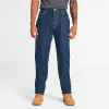 Men's Timberland PRO® Ballast Athletic-Fit Flex Denim Carpenter Jeans in Dark Wash sold by Timberland