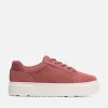 Timberland Women's Laurel Court Low Lace-Up Sneaker in  Red Suede sold by Timberland