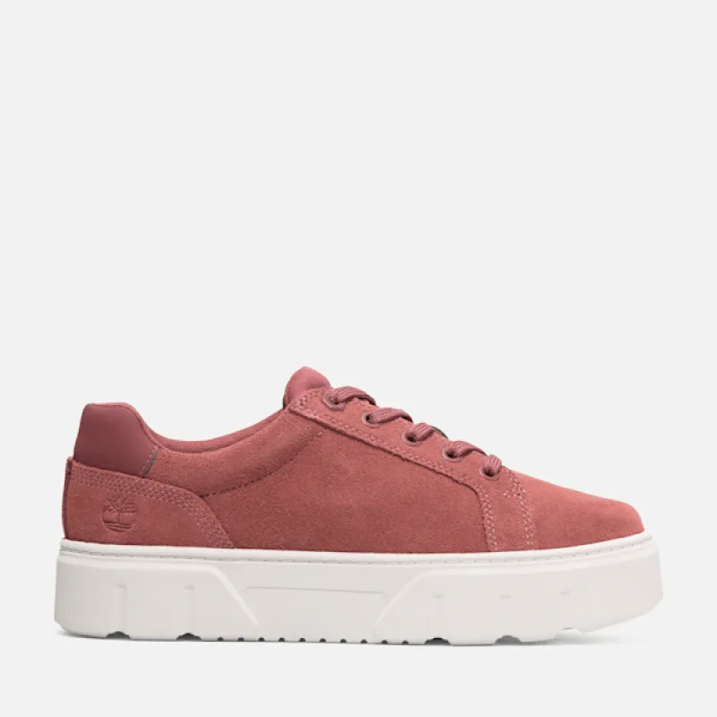 Timberland Women's Laurel Court Low Lace-Up Sneaker in  Red Suede sold by Timberland
