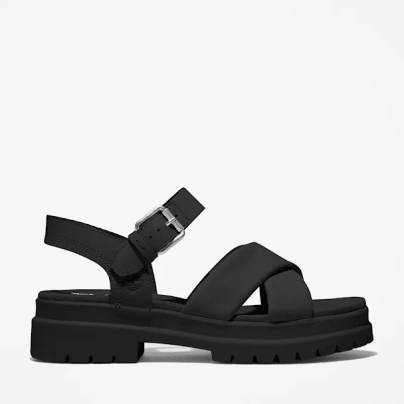 Timberland Women's London Vibe Cross-Strap Sandal in Jet Black sold by Timberland