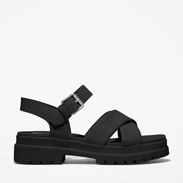 Timberland Women's London Vibe Cross-Strap Sandal in Jet Black sold by Timberland