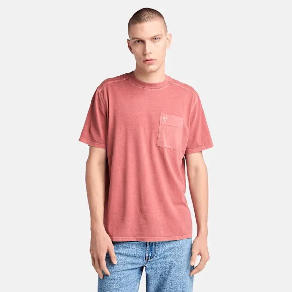 Timberland Men's Merrymack River Chest Pocket T-Shirt in Burnt Henna sold by Timberland