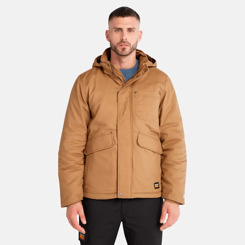 Men's Timberland PRO® Ironhide Insulated Hooded Jacket in Dark Wheat sold by Timberland