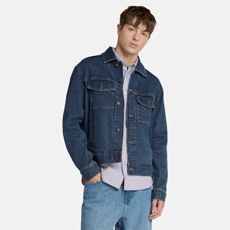 Timberland Men's Denim Jacket in MID Indigo sold by Timberland