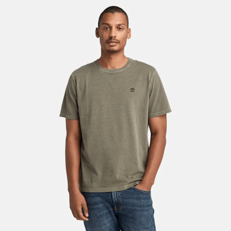 Timberland Men's Dunstan River Garment Dye Short-Sleeve T-Shirt in Leaf Green sold by Timberland