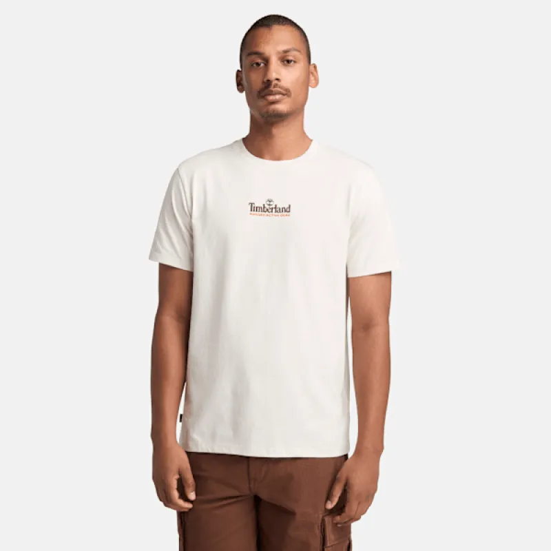 Timberland Men's Back On The Road Graphic T-Shirt in Vintage White sold by Timberland