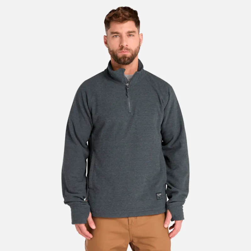 Men's Timberland PRO® Irvine 1/4-Zip Waffle Fleece Jacket in Asphalt Heather sold by Timberland