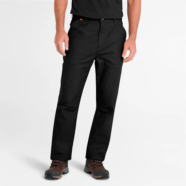 Men's Timberland PRO® GritFlex Athletic-Fit Flex Canvas Pant in Black sold by Timberland