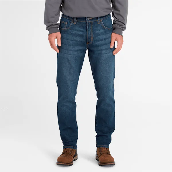 Men's Timberland PRO® Ballast Athletic Fit Flex Denim Jeans in Dark WSH W Snding sold by Timberland