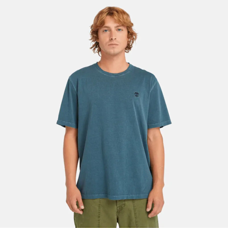 Timberland Men's Dunstan River Garment Dye Short-Sleeve T-Shirt in Dark Sapphire sold by Timberland