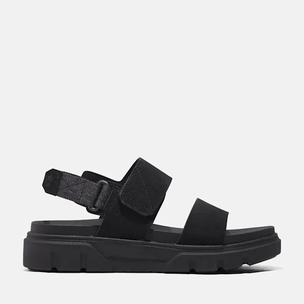 Timberland Women's Greyfield 2-Strap Sandal in Black Suede sold by Timberland