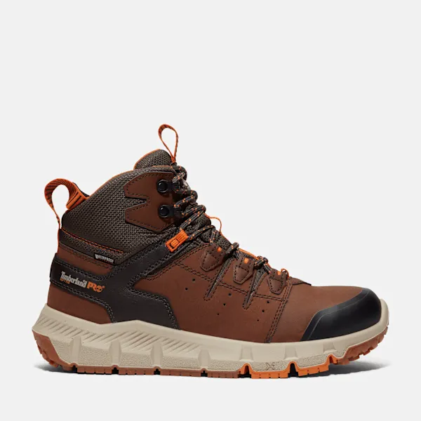 Men's Timberland PRO® Tempe 6" Waterproof Soft Toe Work Boot in Brown Leather sold by Timberland