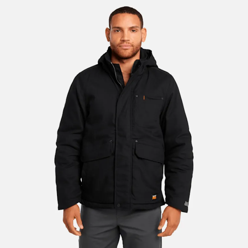 Men's Timberland PRO® Ironhide Insulated Hooded Jacket in Jet Black sold by Timberland