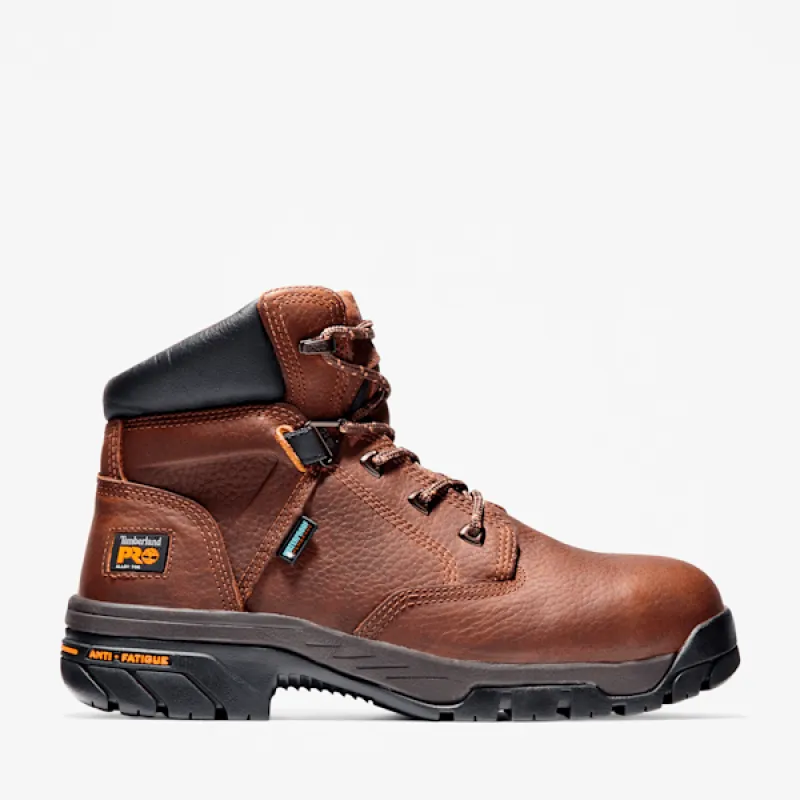 Men's Timberland PRO® Helix 6" Alloy Toe Waterproof Work Boot in Brown sold by Timberland