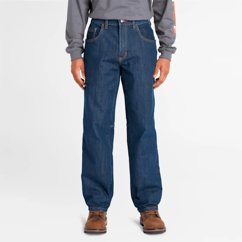 Men's Timberland PRO® Ballast Flex Denim Carpenter Jeans in Dark Wash sold by Timberland