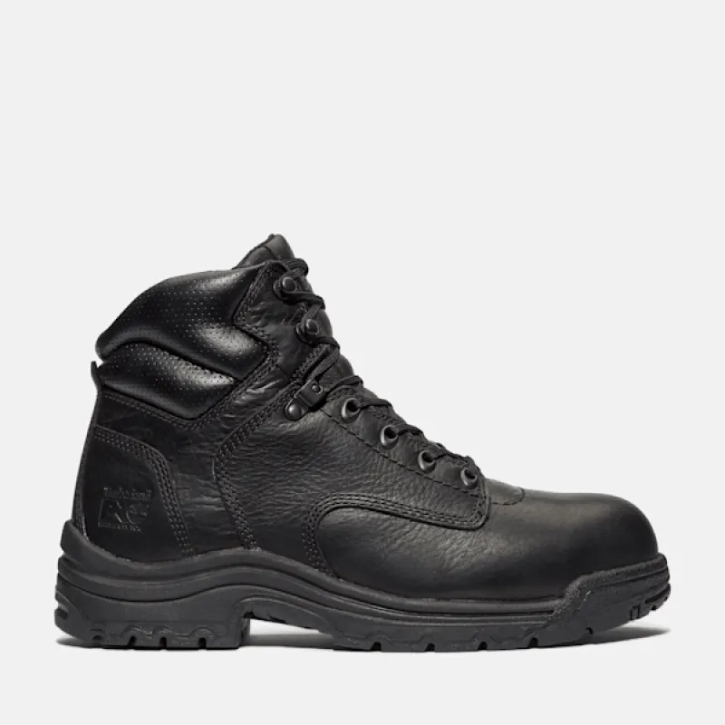Timberland Men's TiTAN 6" Alloy Toe Work Boot in Black sold by Timberland