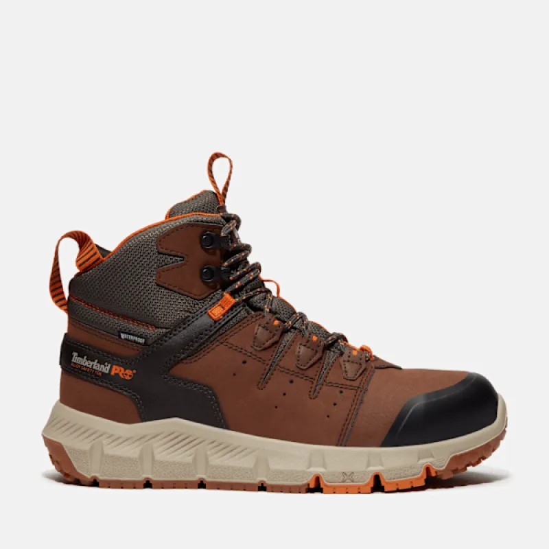 Men's Timberland PRO® Tempe 6" Waterproof Alloy Toe Work Boot in  Brown Leather sold by Timberland