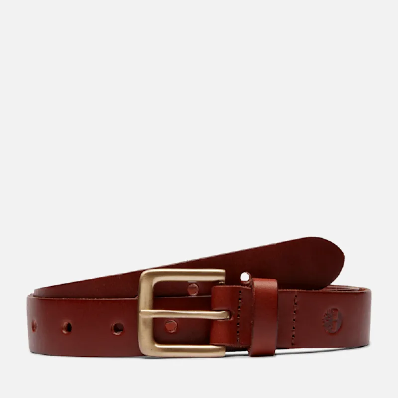 Timberland Women's 30mm Multi Hole Belt in Tan sold by Timberland