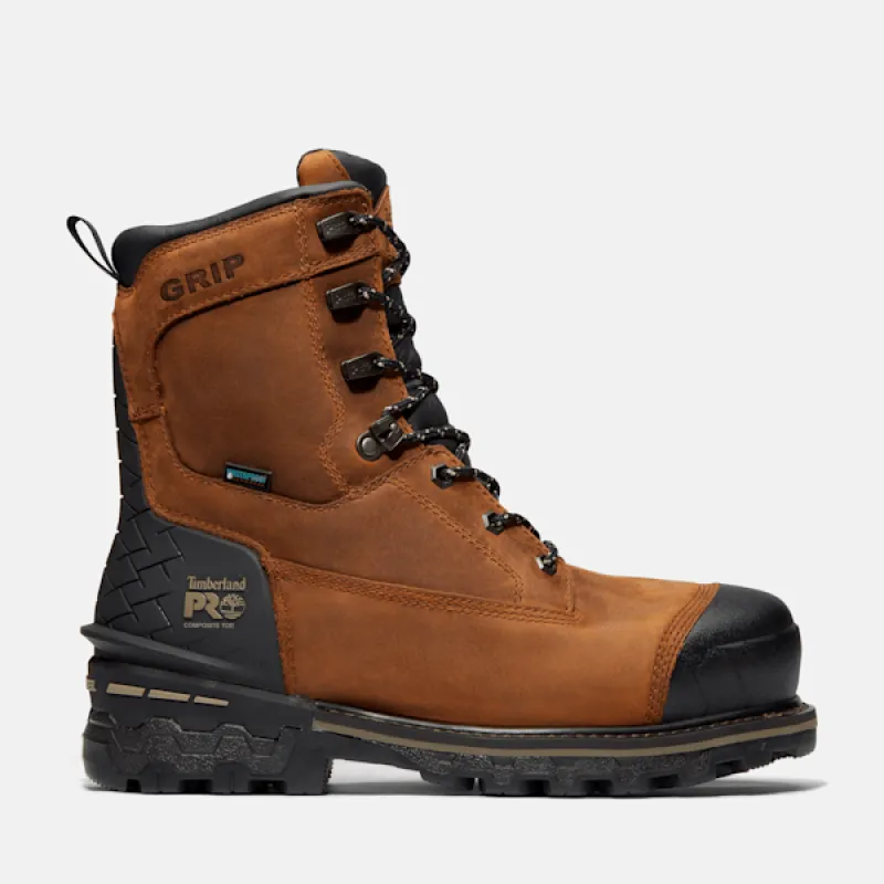 Timberland Men's Boondock HD 8" Composite Toe Waterproof Work Boot in Brown sold by Timberland