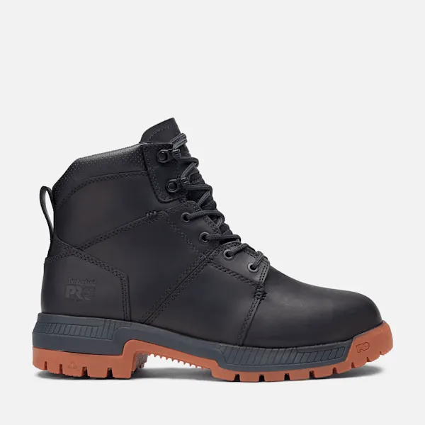 Timberland Men's Montauk 6" Steel Toe Work Boot in Black W Medium Tan sold by Timberland