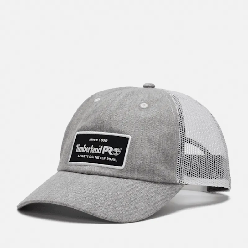 Men's Timberland PRO® A.D.N.D. Low-Profile Trucker Hat in Chrcl Heather/Chrcl sold by Timberland