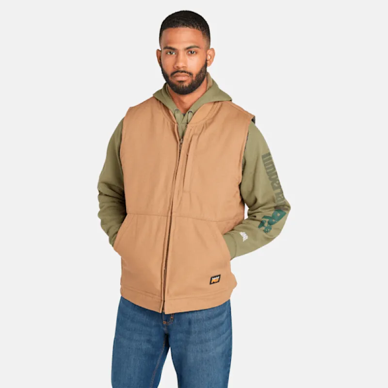 Men's Timberland PRO® Gritman Fleece-Lined Canvas Vest sold by Timberland