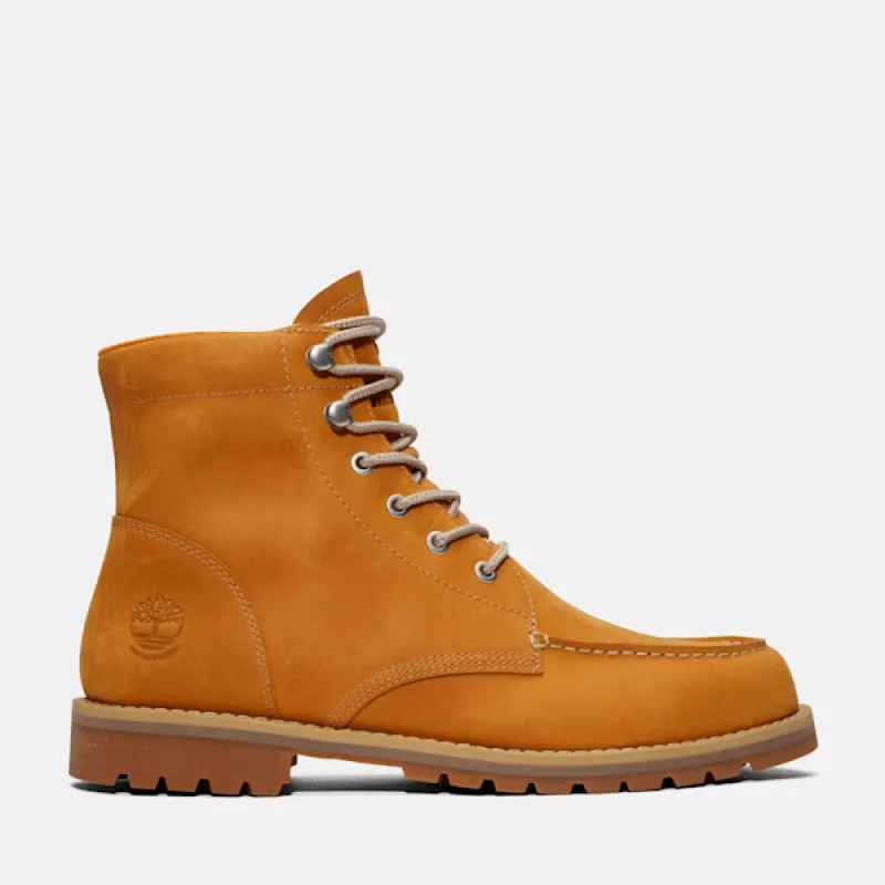 Timberland Men's Redwood Falls Waterproof Moc-Toe Boot in Wheat sold by Timberland