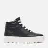 Timberland Women's Laurel Court High Top Lace-Up Sneaker in Black Full Grain sold by Timberland