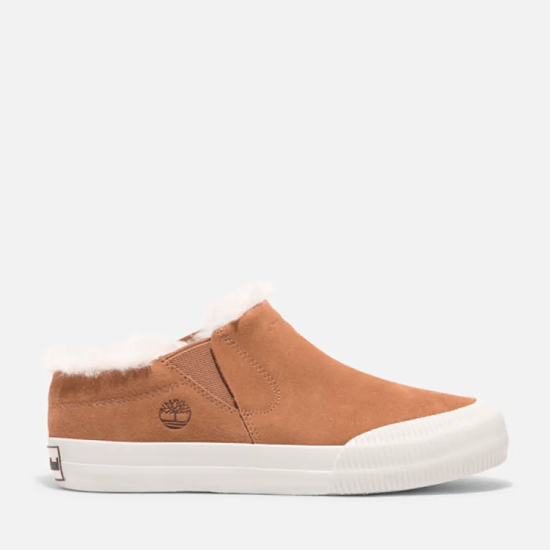 Timberland Women's Skyla Bay 2.0 Low Warm-Lined Mule in Rust Suede sold by Timberland