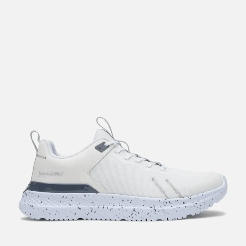 Timberland Men's Setra Soft Toe Work Sneaker in White Mesh sold by Timberland
