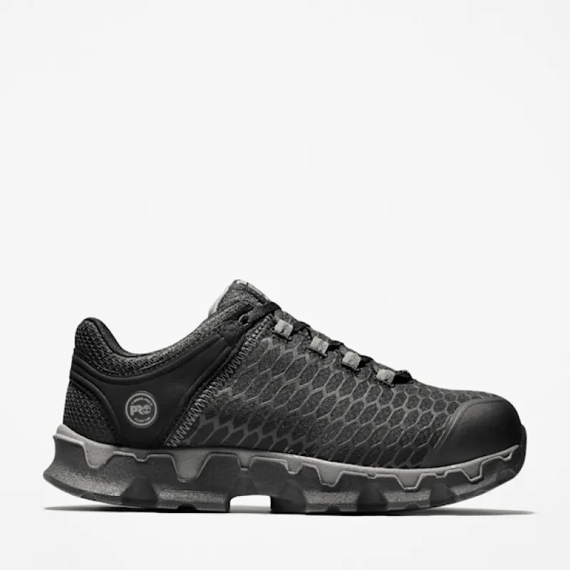 Timberland Men's Powertrain Sport Alloy Toe SD35 Work Sneaker in Black sold by Timberland
