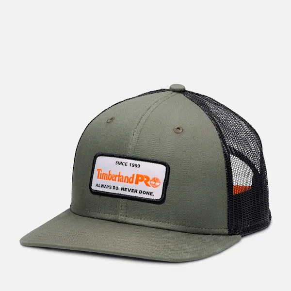 Men's Timberland PRO® A.D.N.D. Mid-Profile Trucker Hat in Burnt Olive sold by Timberland
