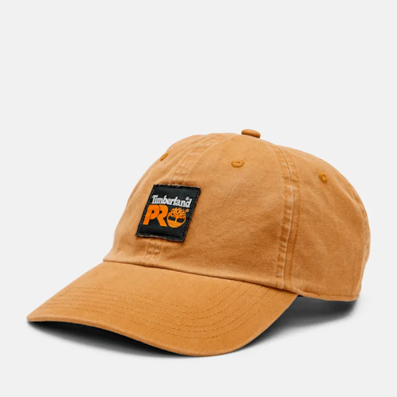 Men's Timberland PRO® Woven-Logo Low-Profile Cap in Dark Wheat sold by Timberland