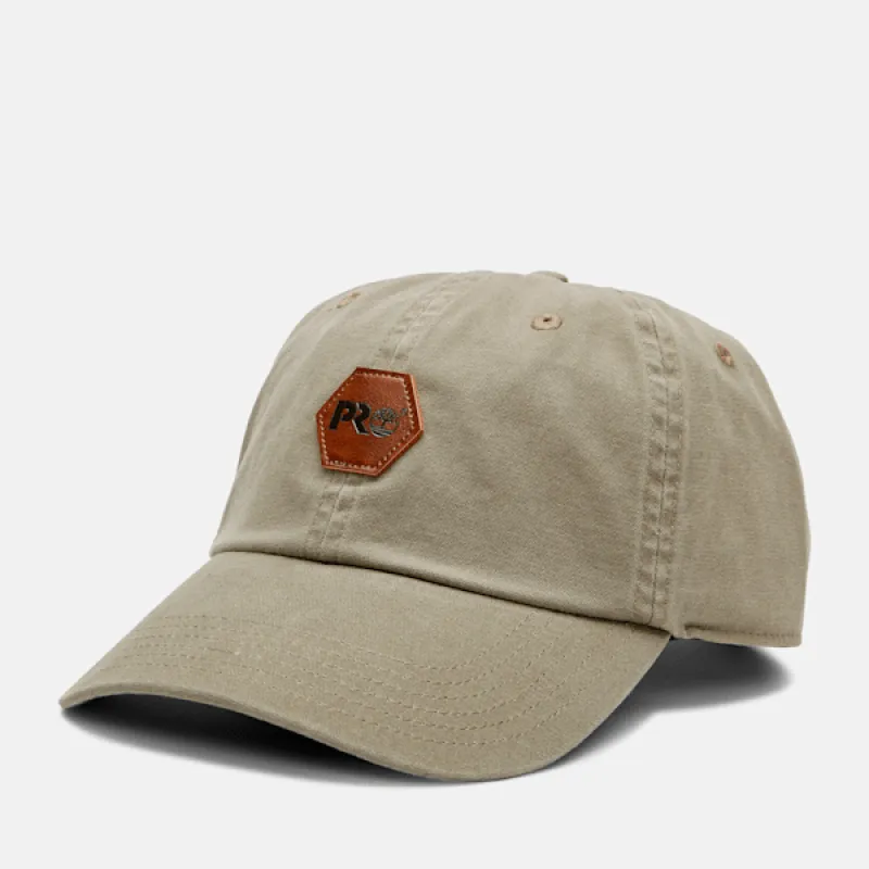 Men's Timberland PRO® Faux-Leather Logo Low-Profile Cap in Burnt Olive sold by Timberland