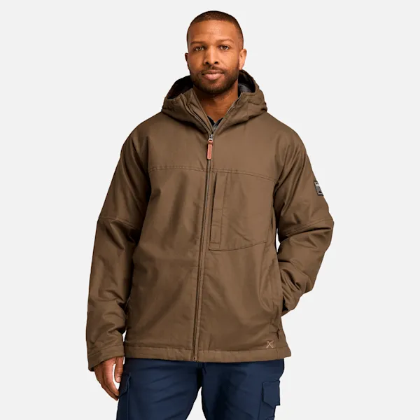 Men's Timberland PRO® GritFlex Canvas Hooded Jacket sold by Timberland