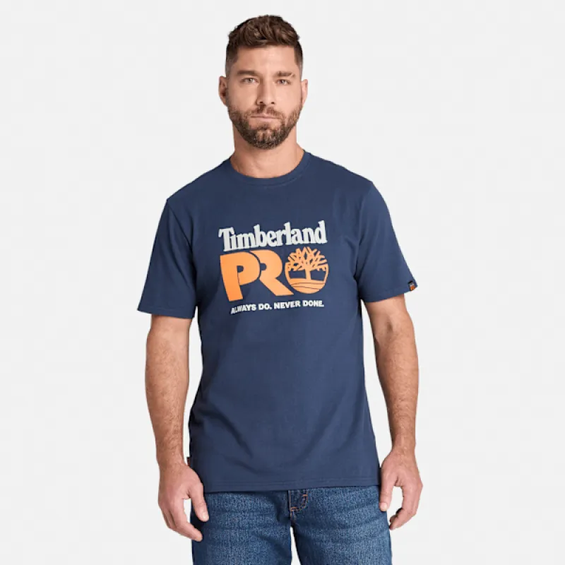 Men's Timberland PRO® Core Logo T-Shirt in Navy sold by Timberland